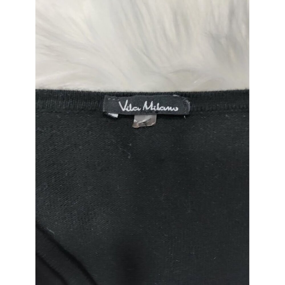 Vila Milano Long Sleeve Ribbed Knit V Neck Pullover Sweater Black Women's S / M - Picture 7 of 10